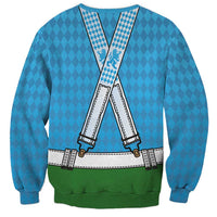 Bavarian Lederhosen Costume Style Sweatshirt Lions Rautenflagge Pattern - Wonder Print Shop