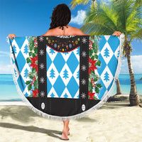 German Christmas Beach Blanket Lederhosen Weihnachten Style with Bavaria Pattern - Wonder Print Shop