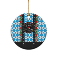 German Christmas Ceramic Ornament Lederhosen Weihnachten Style with Bavaria Pattern - Wonder Print Shop