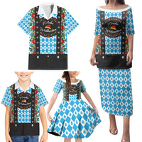 German Christmas Family Matching Puletasi and Hawaiian Shirt Lederhosen Weihnachten Style with Bavaria Pattern - Wonder Print Shop