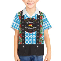 German Christmas Family Matching Tank Maxi Dress and Hawaiian Shirt Lederhosen Weihnachten Style with Bavaria Pattern - Wonder Print Shop