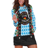 German Christmas Hoodie Dress Lederhosen Weihnachten Style with Bavaria Pattern - Wonder Print Shop