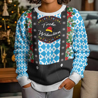 German Christmas Kid Ugly Christmas Sweater Lederhosen Weihnachten Style with Bavaria Pattern - Wonder Print Shop