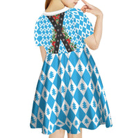 German Christmas Kid Short Sleeve Dress Lederhosen Weihnachten Style with Bavaria Pattern - Wonder Print Shop
