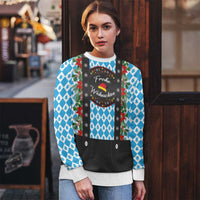 German Christmas Ugly Christmas Sweater Lederhosen Weihnachten Style with Bavaria Pattern - Wonder Print Shop