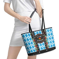 German Christmas Leather Tote Bag Lederhosen Weihnachten Style with Bavaria Pattern - Wonder Print Shop