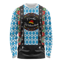 German Christmas Long Sleeve Shirt Lederhosen Weihnachten Style with Bavaria Pattern - Wonder Print Shop