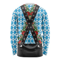 German Christmas Long Sleeve Shirt Lederhosen Weihnachten Style with Bavaria Pattern - Wonder Print Shop