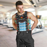German Christmas Men Tank Top Lederhosen Weihnachten Style with Bavaria Pattern - Wonder Print Shop