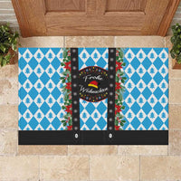 German Christmas Rubber Doormat Lederhosen Weihnachten Style with Bavaria Pattern - Wonder Print Shop