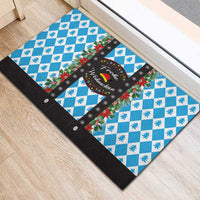 German Christmas Rubber Doormat Lederhosen Weihnachten Style with Bavaria Pattern - Wonder Print Shop