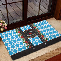 German Christmas Rubber Doormat Lederhosen Weihnachten Style with Bavaria Pattern - Wonder Print Shop
