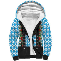 German Christmas Sherpa Hoodie Lederhosen Weihnachten Style with Bavaria Pattern - Wonder Print Shop