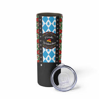 German Christmas Skinny Tumbler Lederhosen Weihnachten Style with Bavaria Pattern - Wonder Print Shop