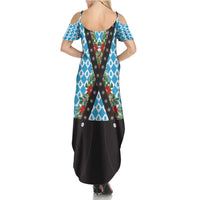 German Christmas Summer Maxi Dress Lederhosen Weihnachten Style with Bavaria Pattern - Wonder Print Shop