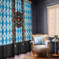 German Christmas Window Curtain Lederhosen Weihnachten Style with Bavaria Pattern - Wonder Print Shop