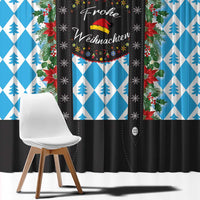 German Christmas Window Curtain Lederhosen Weihnachten Style with Bavaria Pattern - Wonder Print Shop