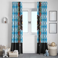 German Christmas Window Curtain Lederhosen Weihnachten Style with Bavaria Pattern - Wonder Print Shop