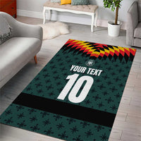 Custom German Christmas Area Rug German Football Jersey mix Santa Suit Style - Wonder Print Shop
