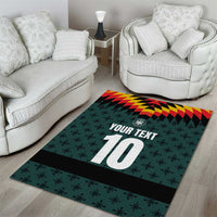 Custom German Christmas Area Rug German Football Jersey mix Santa Suit Style - Wonder Print Shop