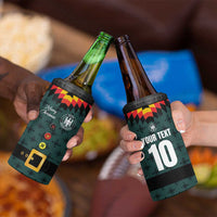 Custom German Christmas 4 in 1 Can Cooler Tumbler German Football Jersey mix Santa Suit Style - Wonder Print Shop