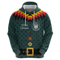 Custom German Christmas Hoodie German Football Jersey mix Santa Suit Style - Wonder Print Shop