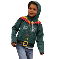 Custom German Christmas Kid Hoodie German Football Jersey mix Santa Suit Style - Wonder Print Shop