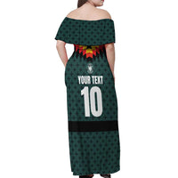 Custom German Christmas Off Shoulder Maxi Dress German Football Jersey mix Santa Suit Style - Wonder Print Shop