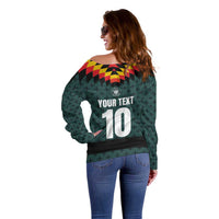 Custom German Christmas Off Shoulder Sweater German Football Jersey mix Santa Suit Style - Wonder Print Shop