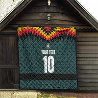 Custom German Christmas Quilt German Football Jersey mix Santa Suit Style - Wonder Print Shop