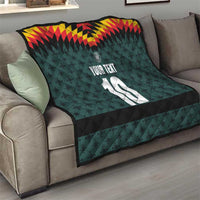 Custom German Christmas Quilt German Football Jersey mix Santa Suit Style - Wonder Print Shop