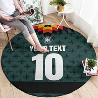 Custom German Christmas Round Carpet German Football Jersey mix Santa Suit Style