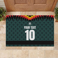 Custom German Christmas Rubber Doormat German Football Jersey mix Santa Suit Style - Wonder Print Shop