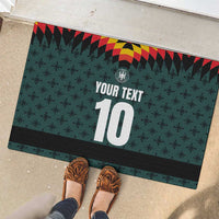 Custom German Christmas Rubber Doormat German Football Jersey mix Santa Suit Style - Wonder Print Shop