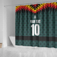 Custom German Christmas Shower Curtain German Football Jersey mix Santa Suit Style