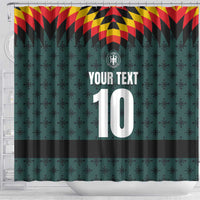 Custom German Christmas Shower Curtain German Football Jersey mix Santa Suit Style