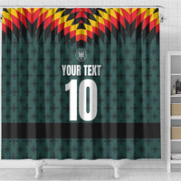 Custom German Christmas Shower Curtain German Football Jersey mix Santa Suit Style