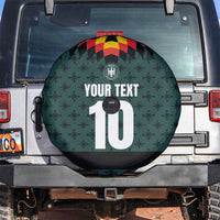 Custom German Christmas Spare Tire Cover German Football Jersey mix Santa Suit Style - Wonder Print Shop