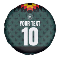 Custom German Christmas Spare Tire Cover German Football Jersey mix Santa Suit Style - Wonder Print Shop