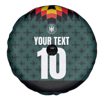 Custom German Christmas Spare Tire Cover German Football Jersey mix Santa Suit Style - Wonder Print Shop