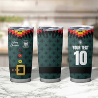 Custom German Christmas Tumbler Cup German Football Jersey mix Santa Suit Style - Wonder Print Shop
