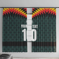 Custom German Christmas Window Curtain German Football Jersey mix Santa Suit Style - Wonder Print Shop