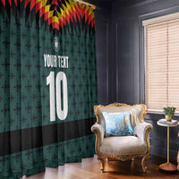 Custom German Christmas Window Curtain German Football Jersey mix Santa Suit Style - Wonder Print Shop