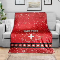 Personalized Swiss Christmas - Designed in Santa Suit Blanket