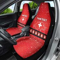 Personalized Swiss Christmas - Designed in Santa Suit Car Seat Cover - Wonder Print Shop