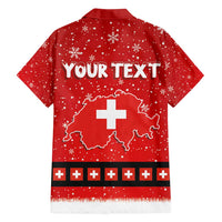 Personalized Swiss Christmas - Designed in Santa Suit Family Matching Puletasi and Hawaiian Shirt - Wonder Print Shop