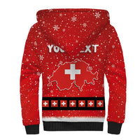 Personalized Swiss Christmas - Designed in Santa Suit Sherpa Hoodie - Wonder Print Shop