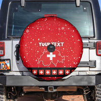 Personalized Swiss Christmas - Designed in Santa Suit Spare Tire Cover - Wonder Print Shop