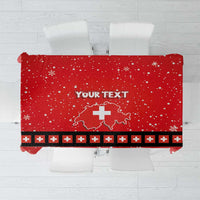Personalized Swiss Christmas - Designed in Santa Suit Tablecloth - Wonder Print Shop