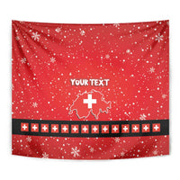 Personalized Swiss Christmas - Designed in Santa Suit Tapestry - Wonder Print Shop